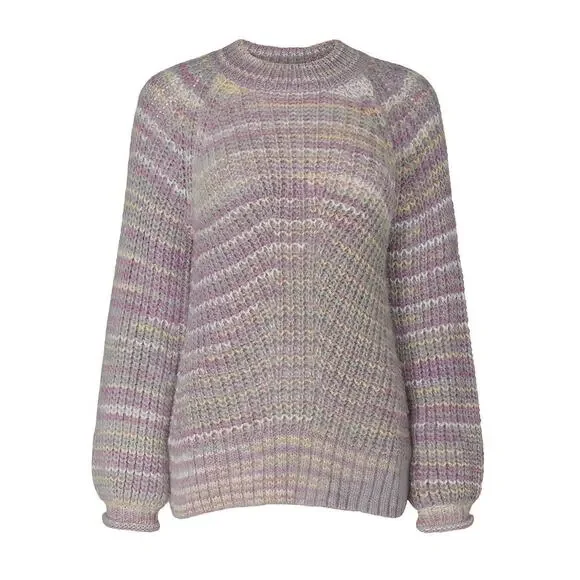 Nicholas Maliya Purple Marled Alpaca Wool Blend Sweater - Picture 4 of 6